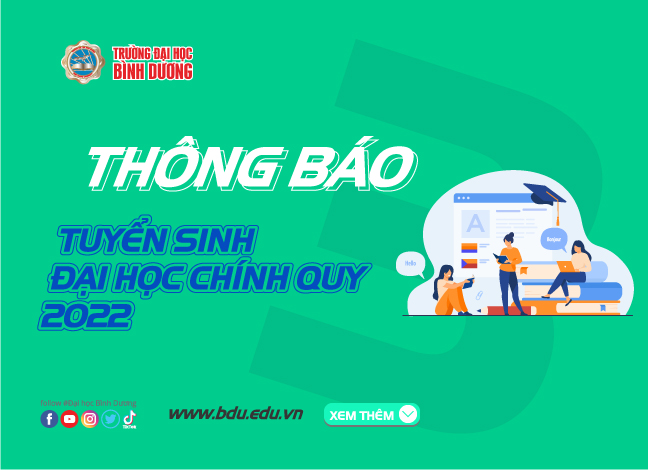 Thông báo tuyển sinh đại học chính quy năm 2022