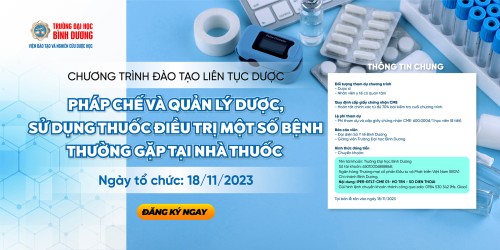 Tuyển sinh Đào tạo liên tục cập nhật kiến thức chuyên môn về Dược