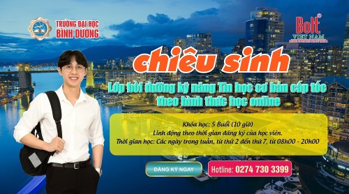 Chiêu sinh Lớp bồi dưỡng kỹ năng Tin học cơ bản cấp tốc theo hình thức học online