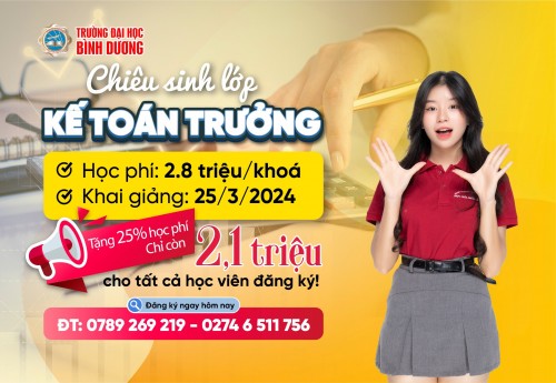 Chiêu sinh khóa học bồi dưỡng kế toán trưởng Khóa 1 năm 2024
