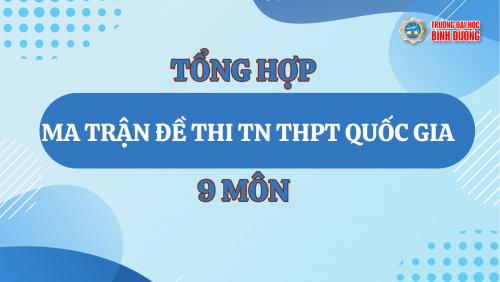 Tổng hợp ma trận đề thi THPT quốc gia của 9 môn