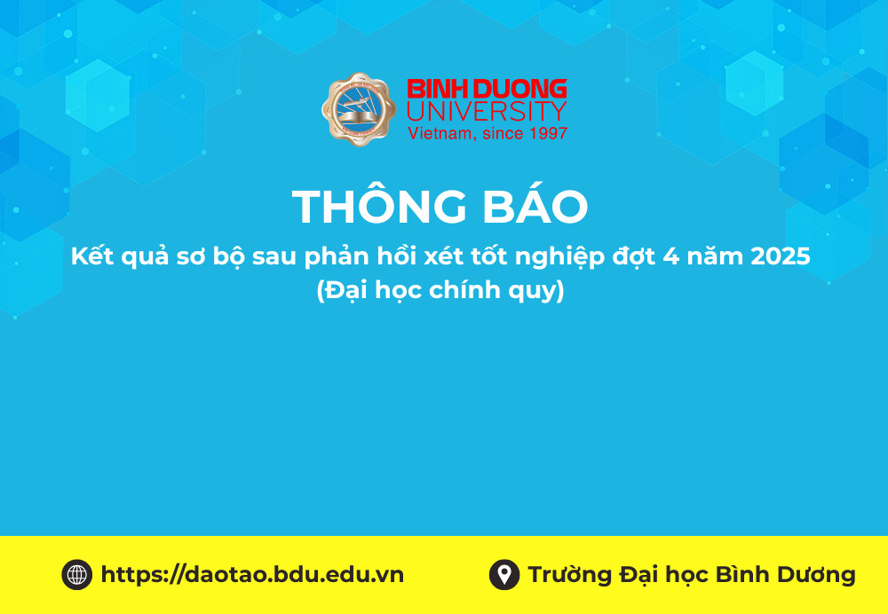 Kết quả sơ bộ sau phản hồi xét tốt nghiệp đợt 4 năm 2025 (Đại học chính quy)