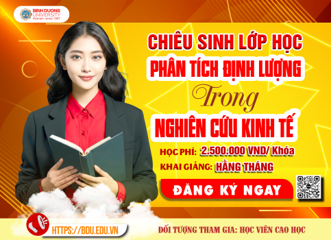 Chiêu sinh lớp Phân tích định lượng trong nghiên cứu kinh tế