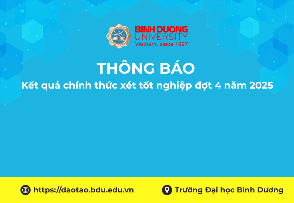 Thông báo kết quả chính thức xét tốt nghiệp đợt 4 năm 2025
